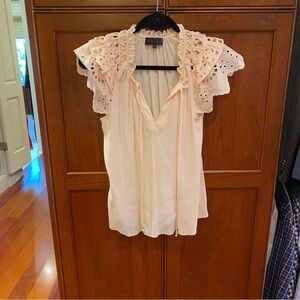Hale Bob Ruffle Sleeve Blouse, XS